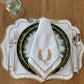 Luna White Gold Dinner Napkins - Set of Two