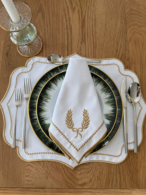 Luna White Gold Placemat - Set of 2