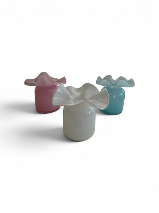 Opaline Ruffle Vase