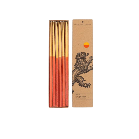 Slim Taper Candles - Two-Tone