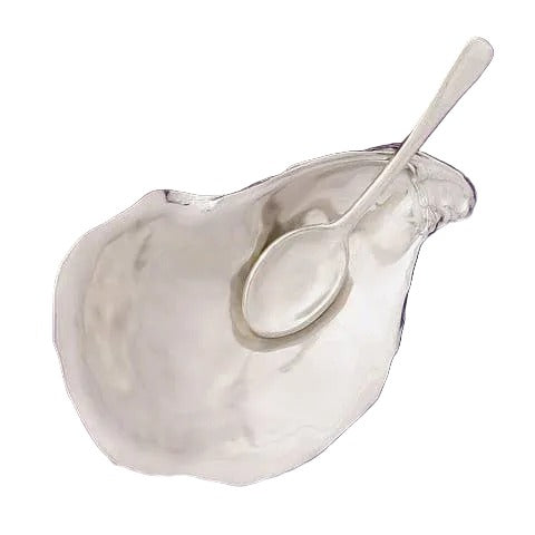 Oyster Shell Salt Cellar with Spoon
