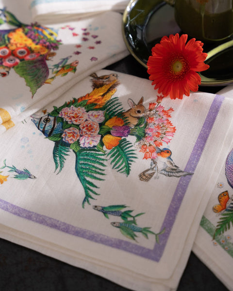 Pesciflora Dinner Napkins - Set of 4