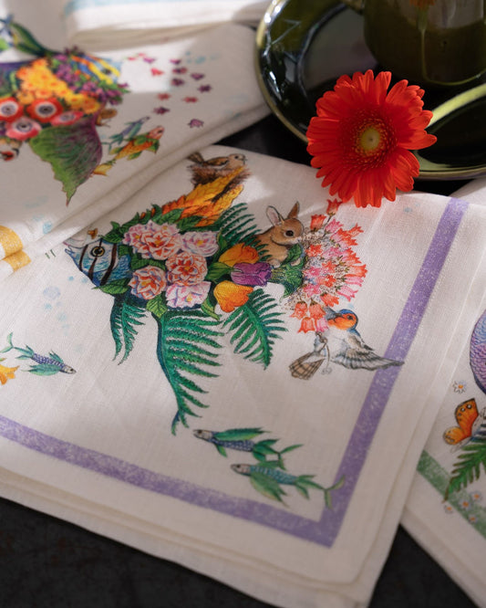 Pesciflora Dinner Napkins - Set of 4