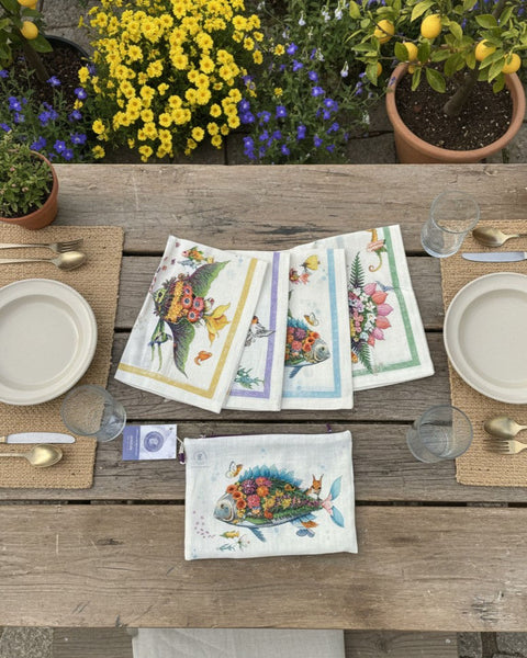 Pesciflora Dinner Napkins - Set of 4
