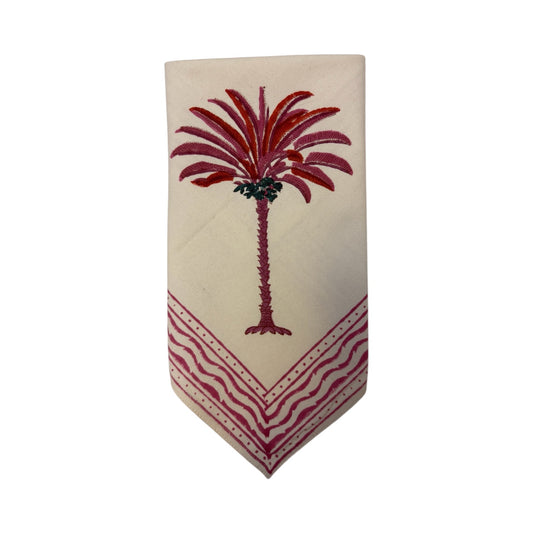 Pink Palm Tree Dinner Napkin - Set of 4
