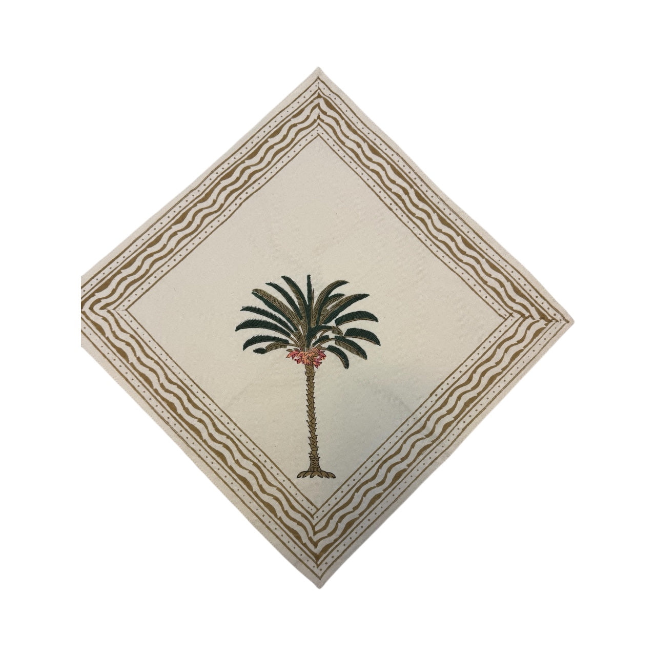Green Palm Tree Dinner Napkin - Set of 4