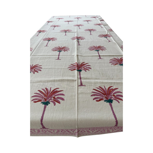 Palm Tree Tablecloth - Pink Rectangular