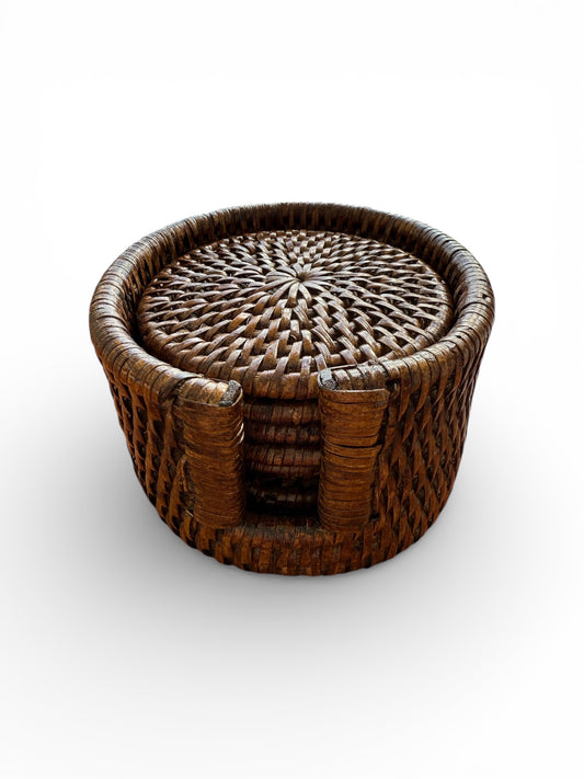 Rattan Coasters - Set of 6