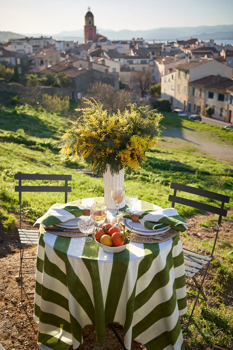 St. Tropez Striped Cotton Tablecloth - Rectangular