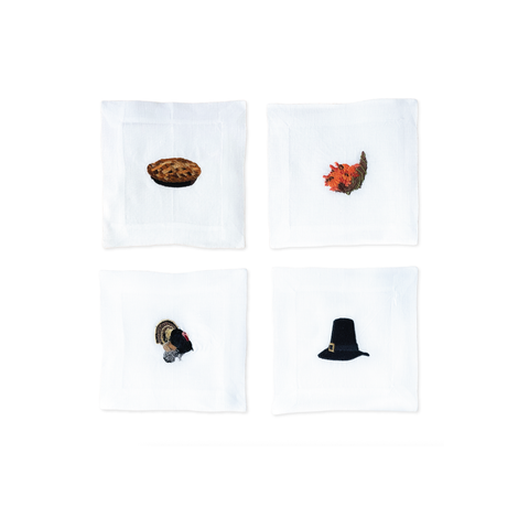 Thanksgiving Cocktail Napkins - Set of 4