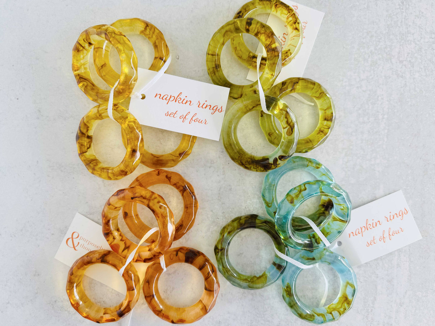 Element Napkin Rings- Set of 4