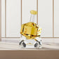 Hand Crafted Amber Crystal Dreidel On Stand H3"