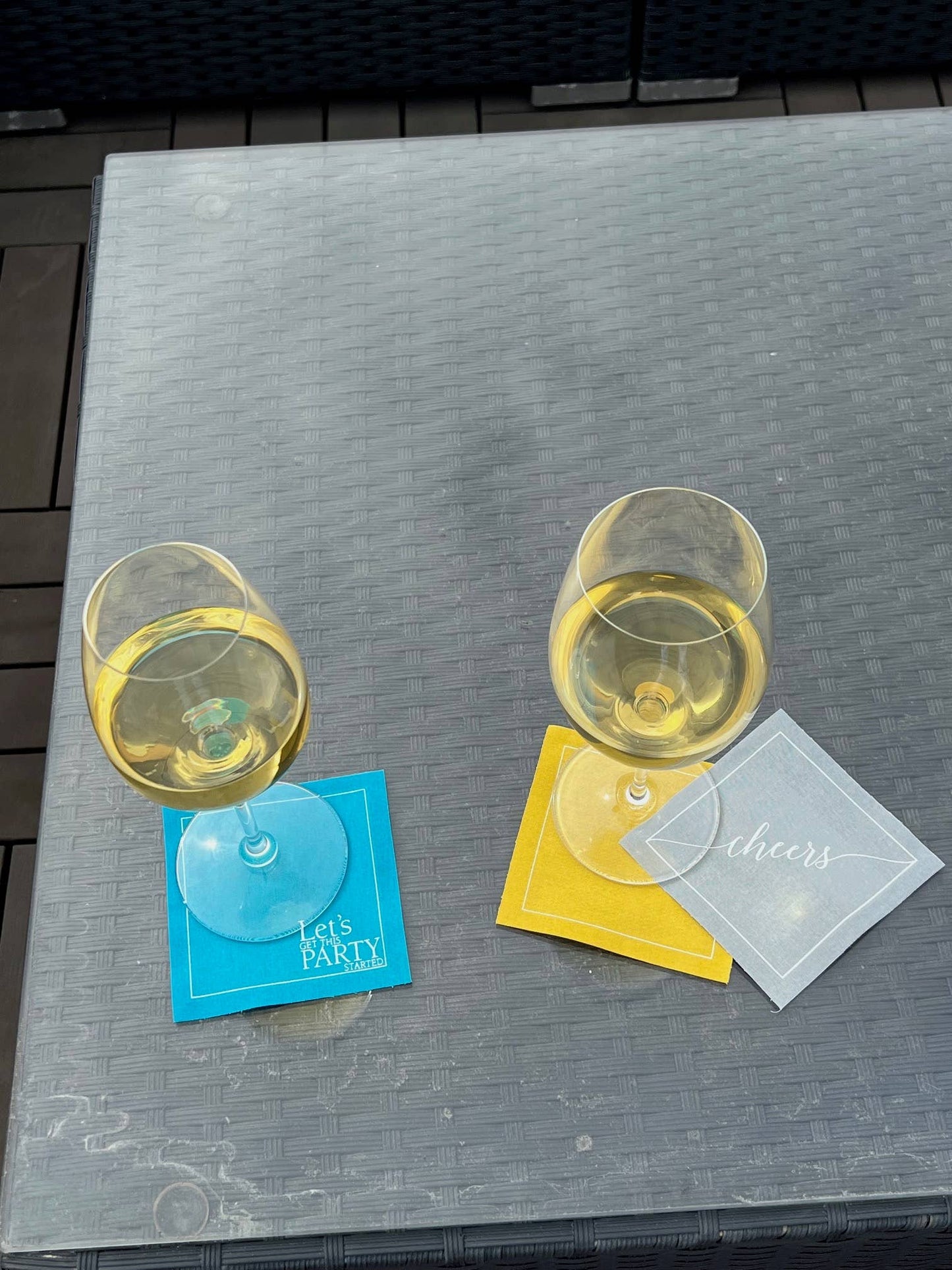 Grey Silver Fox Cocktail Napkin Roll