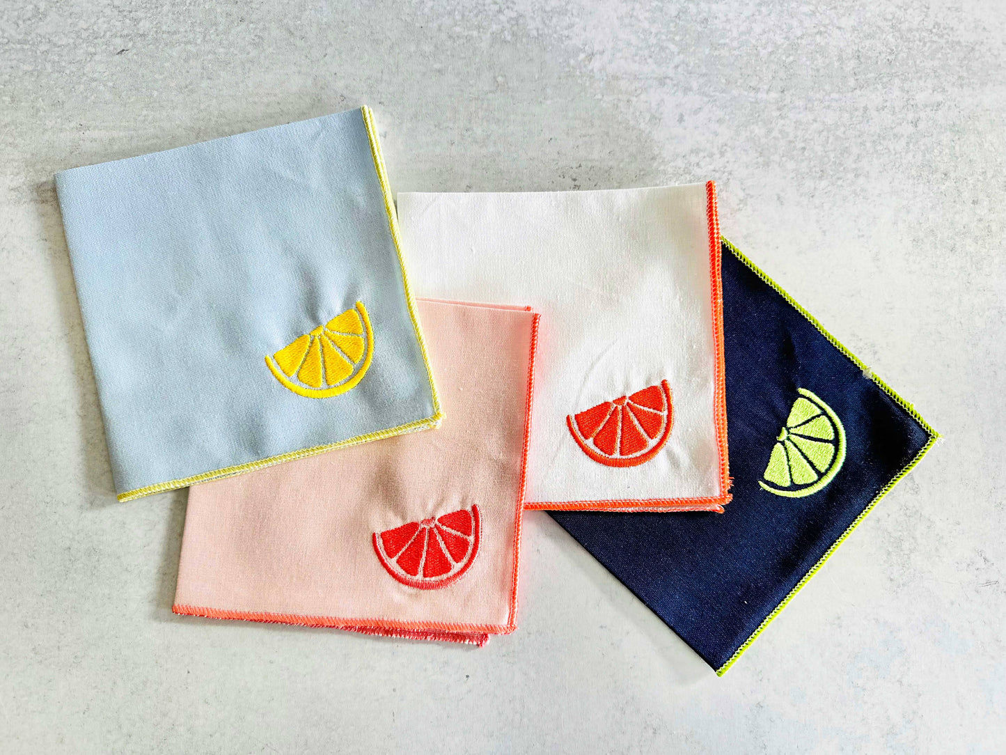 Lime Cocktail Napkins - Set of 4