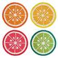 Citrus Coasters -Set of 4