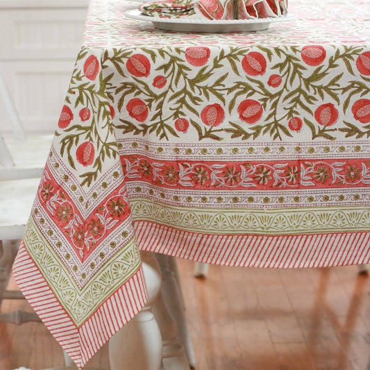 Pomegranate Cotton Tablecloth - Rectangular