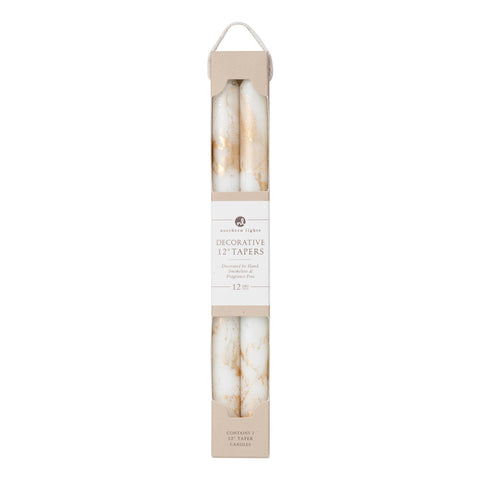 Decorative Gold Metallic Taper Candles - 2pk