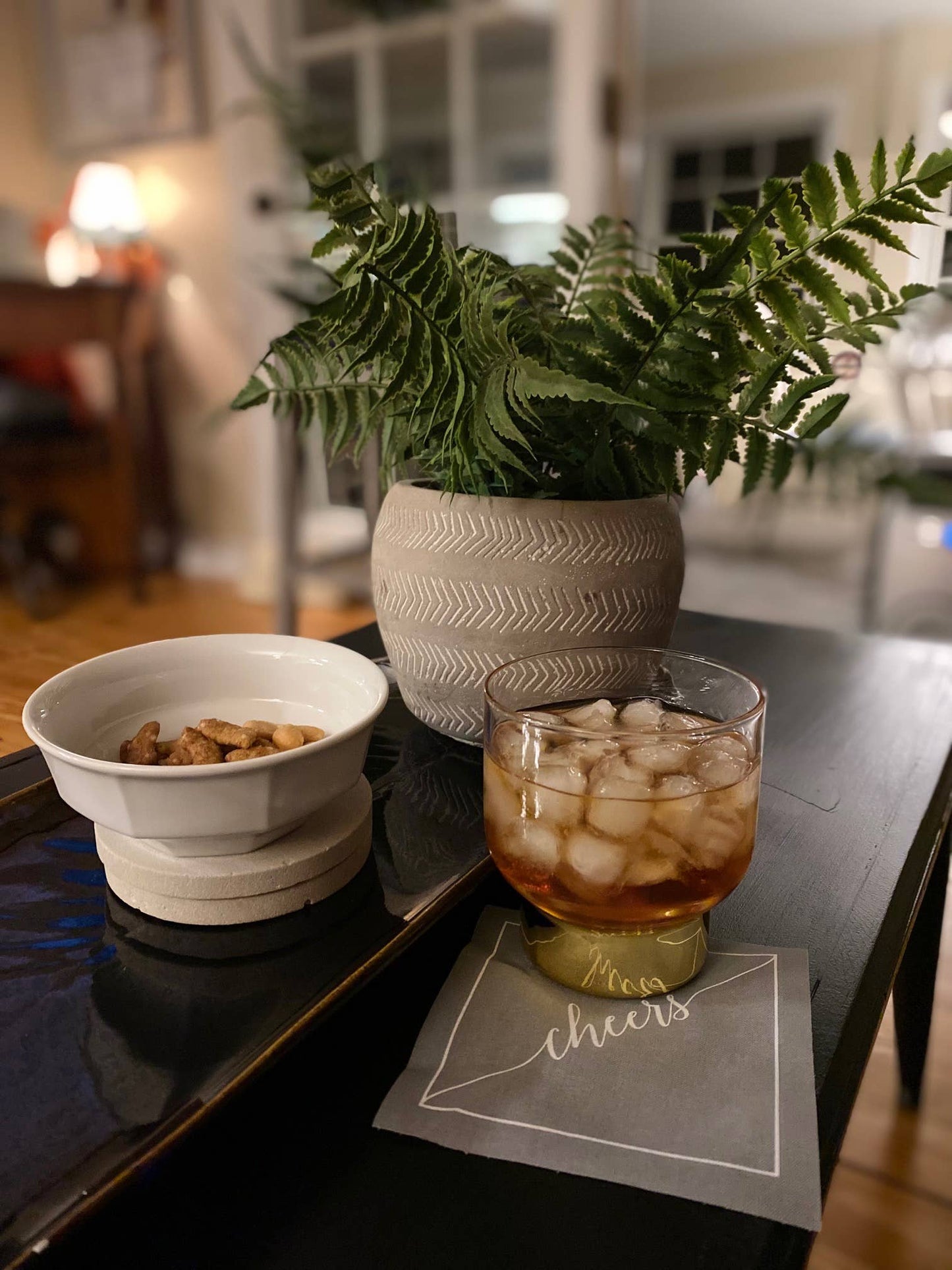 Grey Silver Fox Cocktail Napkin Roll