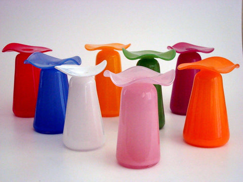 Opaline Ruffle Bud Vase