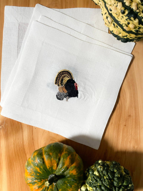Thanksgiving Cocktail Napkins - Set of 4