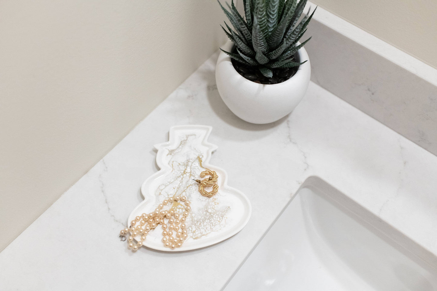 Ceramic Tray - Snowman Shaped