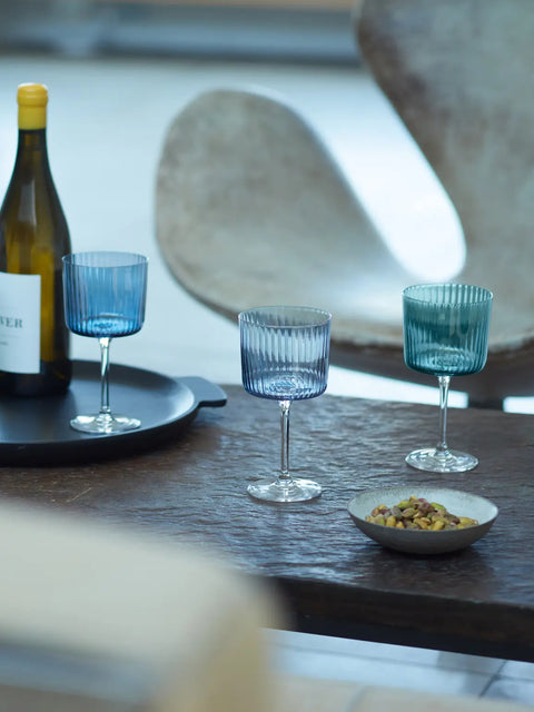 Sapphire Wine Glasses - Set of 4