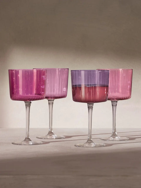 Garnet Wine Glasses - Set of 4