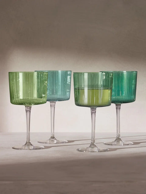 Emerald Wine Glasses - Set of 4