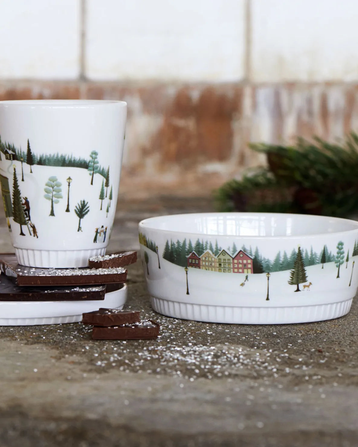 Winter Toulouse Holiday Tumblers