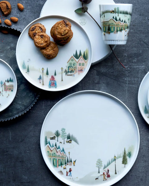 Winter Toulouse Holiday Salad/Dessert Plate